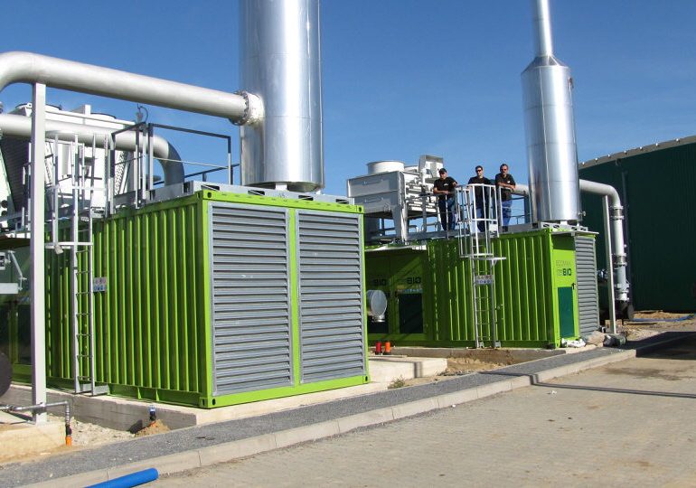 Wykonanie układu odzysku energii spalin w biogazowni.